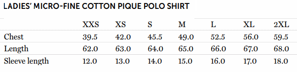 Maattabel Nenbury  Ladies Microfine-Piqué Polo Shirt