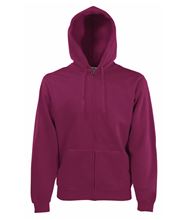 Picture of Fruit of the Loom Premium Hooded Sweat Jacket Burgundy