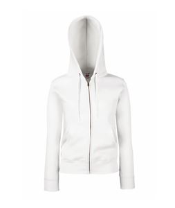 Afbeelding van Fruit of the Loom Premium Hooded Sweat Jacket Lady-Fit White