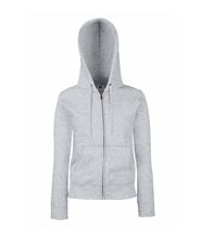 Picture of Fruit of the Loom Premium Hooded Sweat Jacket Lady-Fit Heather Grey