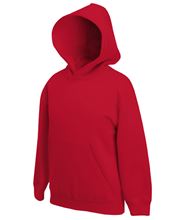 Picture of Kids hooded sweat Fruit of the Loom Red