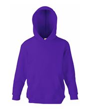 Picture of Kids hooded sweat Fruit of the Loom Purple
