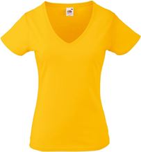Picture of Fruit Of The Loom Ladies Valueweight V Neck T Sunflower