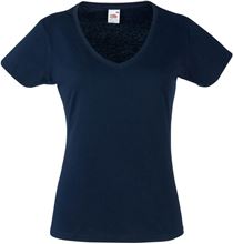 Picture of Fruit Of The Loom Ladies Valueweight V Neck T Deep Navy