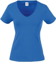 Picture of Fruit Of The Loom Ladies Valueweight V Neck T Royal Blue