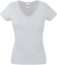 Picture of Fruit Of The Loom Ladies Valueweight V Neck T Heather Grey