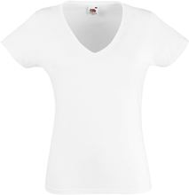 Picture of Fruit Of The Loom Ladies Valueweight V Neck T White