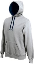 Picture of Contrast hooded sweatshirt Kariban Oxford Grey / Navy