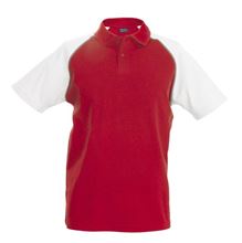 Picture of Baseball Polo Kariban Red / White