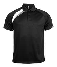 Picture of Polo Adult Proact Black / White / Storm Grey
