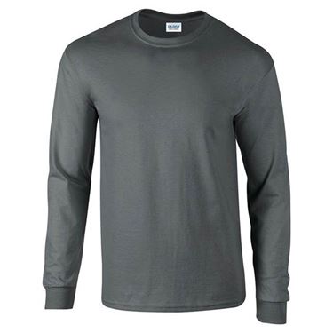 Picture of Ultra Cotton Adult Long Sleeve T-shirt Gildan Charcoal