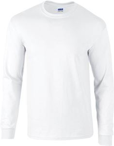 Afbeelding van Ultra Cotton Adult Long Sleeve T-shirt Gildan White