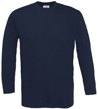 Picture of B&C Exact 150 long sleeve T-shirt Navy