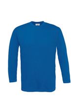 Picture of B&C Exact 190 long sleeve T-shirt Royal Blue