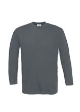 Picture of B&C Exact 190 long sleeve T-shirt Dark Grey