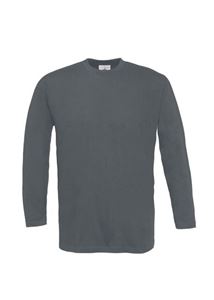 Afbeelding van B&C Exact 190 long sleeve T-shirt Dark Grey