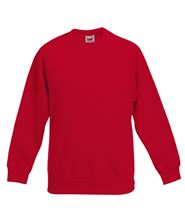 Picture of Kids Raglan Sweat Fruit of the Loom Red