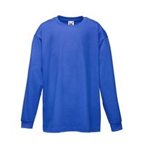 Picture of Kids Long Sleeve Valueweight T Fruit of the Loom Royal
