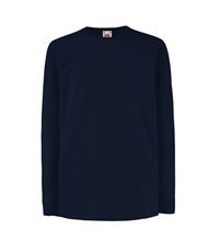 Picture of Kids Long Sleeve Valueweight T Fruit of the Loom Navy