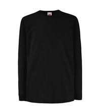 Picture of Kids Long Sleeve Valueweight T Fruit of the Loom Black
