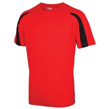 Picture of Kids Contrast Cool T Fire Red / Jet Black