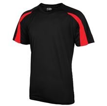 Picture of Kids Contrast Cool T Jet Black / Fire Red
