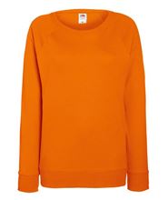 Picture of Fruit Of The Loom Ladies Lightweight Raglan Sweatshirt Orange