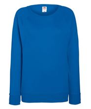 Picture of Fruit Of The Loom Ladies Lightweight Raglan Sweatshirt Royal Blue
