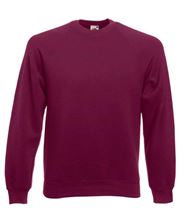 Picture of Classic Raglan Sweater Fruit of the Loom Burgundy