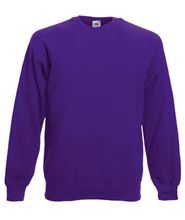 Picture of Classic Raglan Sweater Fruit of the Loom Purple