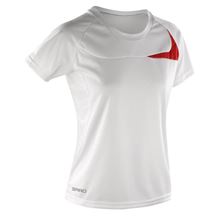 Picture of Women's Spiro dash training shirt White / Red