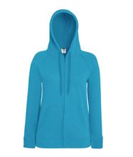Picture of Fruit of the Loom Lady-fit Lightweight Hooded Sweatshirt Jacket Azure Blue