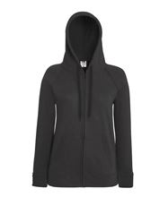 Picture of Fruit of the Loom Lady-fit Lightweight Hooded Sweatshirt Jacket Light Graphite