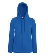 Picture of Fruit of the Loom Lady-fit Lightweight Hooded Sweatshirt Jacket Royal Blue