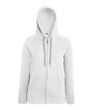Picture of Fruit of the Loom Lady-fit Lightweight Hooded Sweatshirt Jacket Heather Grey