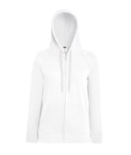 Picture of Fruit of the Loom Lady-fit Lightweight Hooded Sweatshirt Jacket White