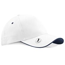 Picture of Pro-style Ball Mark Golf Cap White / French Navy