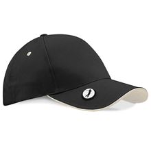 Picture of Pro-style Ball Mark Golf Cap Black / Putty