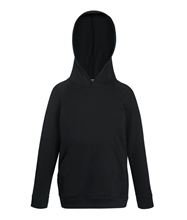 Picture of Kids lightweight hooded Sweat Fruit of the Loom Black