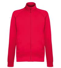 Picture of Lightweight Sweat Jacket Fruit of the Loom Red