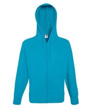Picture of Fruit of the Loom Lightweight Hooded Sweat Jacket Azure Blue