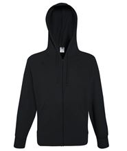 Picture of Fruit of the Loom Lightweight Hooded Sweat Jacket Black