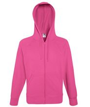 Picture of Fruit of the Loom Lightweight Hooded Sweat Jacket Fuchsia