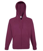 Picture of Fruit of the Loom Lightweight Hooded Sweat Jacket Burgundy