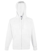 Picture of Fruit of the Loom Lightweight Hooded Sweat Jacket White
