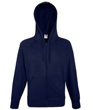Picture of Fruit of the Loom Lightweight Hooded Sweat Jacket Deep Navy