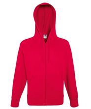 Picture of Fruit of the Loom Lightweight Hooded Sweat Jacket Red