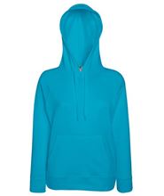 Picture of Fruit of the Loom Lady-Fit Lightweight Hooded Sweatshirt Azure Blue