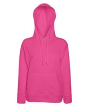 Picture of Fruit of the Loom Lady-Fit Lightweight Hooded Sweatshirt Fuchsia