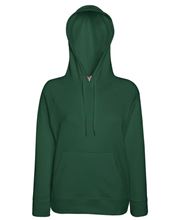 Picture of Fruit of the Loom Lady-Fit Lightweight Hooded Sweatshirt Bottle Green